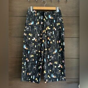 Vintage Talbots Petites Black City Print Capris 2P